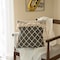 Deerlux 16" Handwoven Cotton Throw Pillow Cover with Ogee Pattern and Tasseled Top, Charcoal QI004313.CH - alternate 7